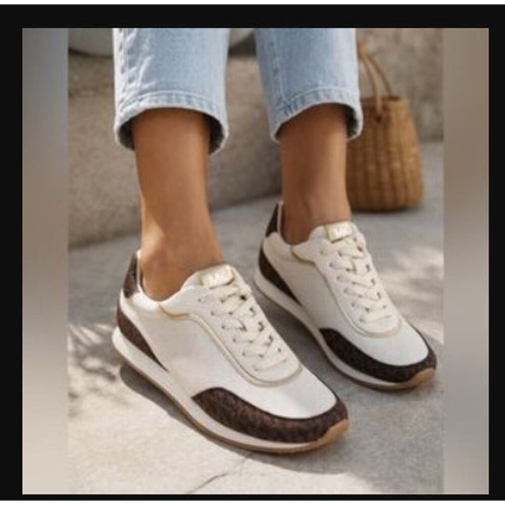 New NWOB Michael Michael Kors Athletic Classic‎ Brown Sneakers Size 11